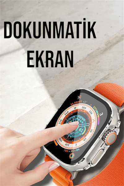 Bluetooth Bağlantılı 49MM Dokunmatik Akıllı Saat Sağlık ve Spor Takip Özellikli