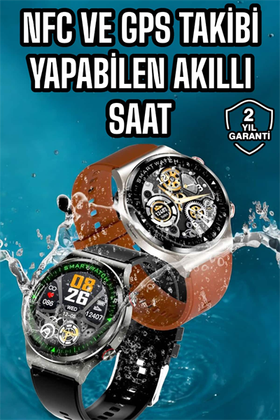 Bluetooth Bağlantılı Akıllı Saat Tüm Telefonlara Uyumlu Değiştirilebilir Kordon