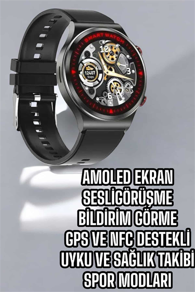 Bluetooth Bağlantılı Akıllı Saat Tüm Telefonlara Uyumlu Değiştirilebilir Kordon