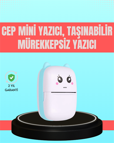 Bluetooth Bağlantılı Mini Termal Yazıcı Öğrenci ve Ofis İçin