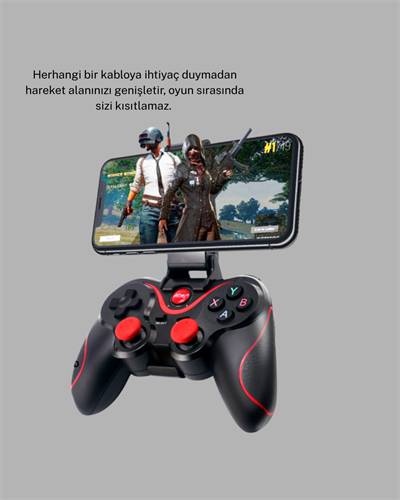 Bluetooth Gamepad Kablosuz Oyun Kumandası Tek Cihaz Destekli