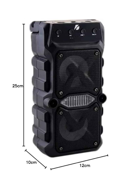 Bluetooth Hoparlör Çift Mikrofonlu Güçlü Ses Kaliteli Kesintisiz Kablosuz