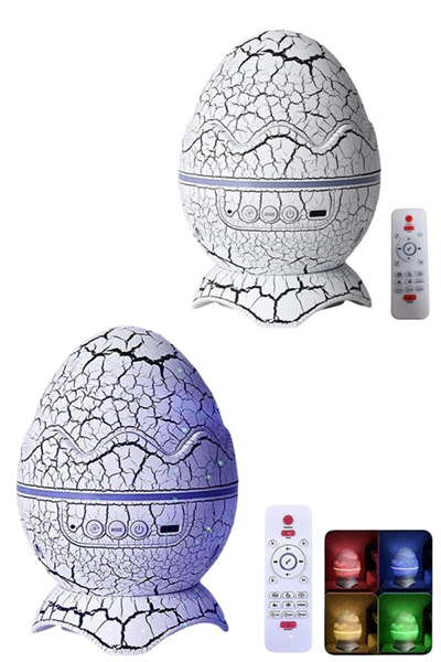 Bluetooth Hoparlör Dinozor Yumurtası Gece Masa Lambası Projektör