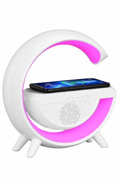 Bluetooth Hoparlör G Şekli Atmosfer Akıllı Rgb Lamba Wireless Kablosuz Şarj