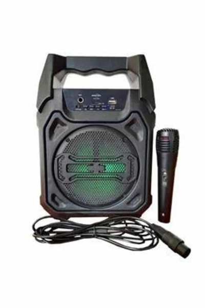 Bluetooth Hoparlör Led Işıklı Taşınabilir Kablosuz Speaker Uzun Pil Ömrü