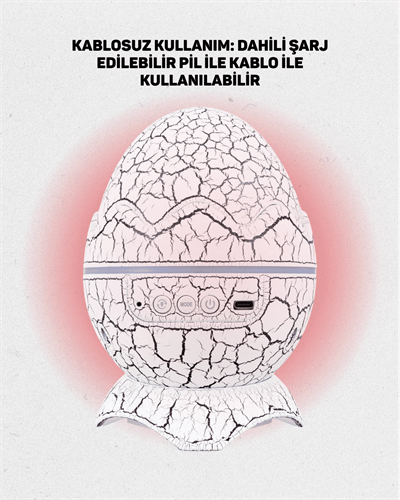 Bluetooth Hoparlör Özellikli 7 Renkli Gece Aydınlatması