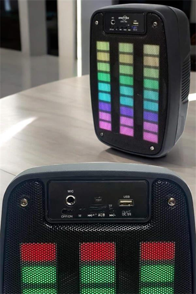 Bluetooth Hoparlör RGB Işıklı USB SD Kart Girişli Taşınabilir