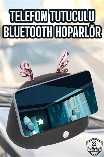Bluetooth Hoparlör Telefon Tutuculu Akıllı Hoparlör Uzun Pil Ömrü