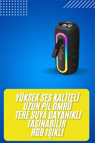 Bluetooth Hoparlör USB Şarjlı Uzun Pil Ömrü Android ve İOS Uyumlu Renkli