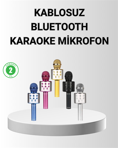 Bluetooth Karaoke Mikrofon – Yüksek Ses Kalitesi, Yankı Efektli, Uzun Ömürlü Pil