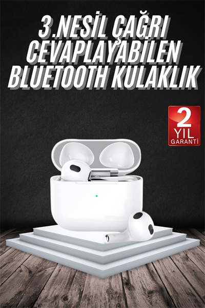 Bluetooth Kulaklık 3. Nesil Ios Android Uyumlu Yeni Nesil Wireless Charge