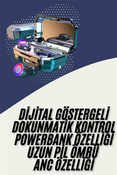 Bluetooth Kulaklık Android ve İOS Uyumlu ANC Özellikli Dijital Şarj Göstergeli