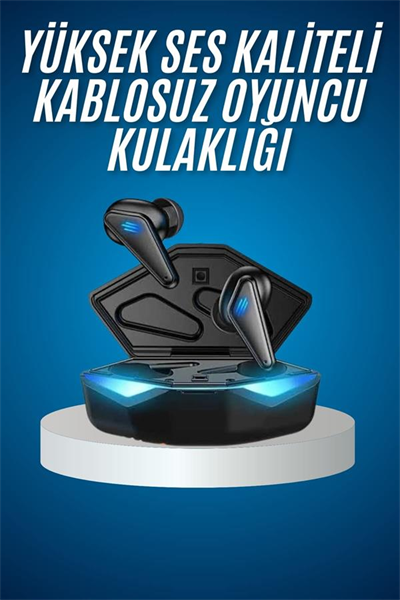 Bluetooth Kulaklık Oyuncu Kulaklığı RGB Işıklı Oyunlarda Düşük Gecikme