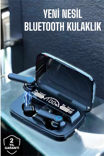Bluetooth Kulaklık Powerbankli Dijital Göstergeli Dokunmatik Kontrol