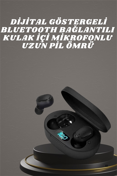 Bluetooth Kulaklık TWS Yüksek Ses Kaliteli Kesintisiz Dijital Göstergeli Kulaklık