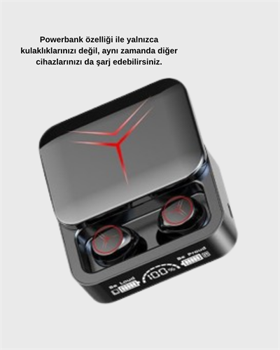 Bluetooth Powerbank Kulaklık – Kablosuz, Uzun Pil Ömrü, Dokunmatik ve Yüksek Ses Kalitesi