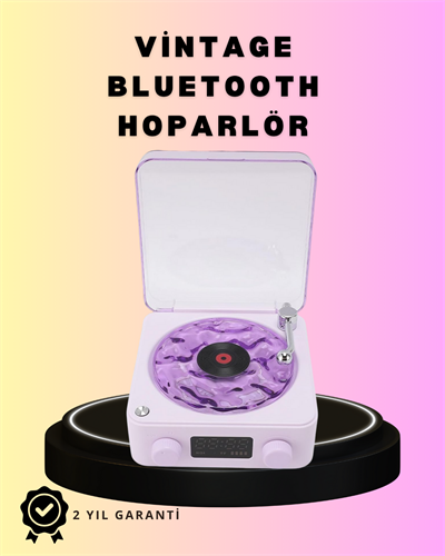 Bluetooth Retro Pikap Hoparlör – Projektörlü Gece Lambası