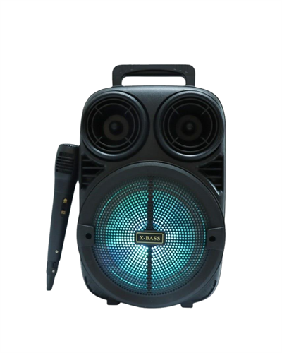 Bluetooth Taşınabilir Karaoke Hoparlör 6.5 İnç Mikrofonlu RGB Işıklı USB TF Kart Destekli