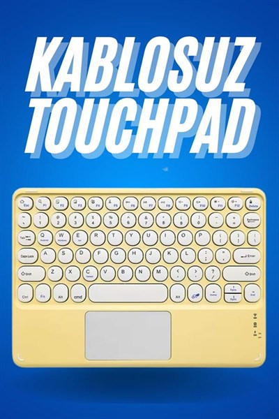 Bluetooth Touchpad Klavye Ultra İnce Taşınabilir Q Klavye