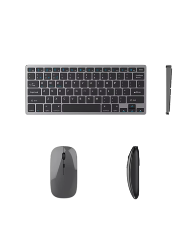 Bluetooth ve 2.4G Destekli Kablosuz Klavye Mouse Seti Şarj Edilebilir