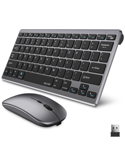 Bluetooth ve 2.4G Destekli Kablosuz Klavye Mouse Seti Şarj Edilebilir
