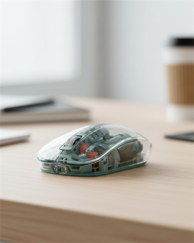 Bluetooth ve 2.4G USB Destekli Pilli Kablosuz Şeffaf Mouse