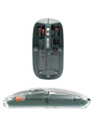 Bluetooth ve 2.4G USB Destekli Pilli Kablosuz Şeffaf Mouse