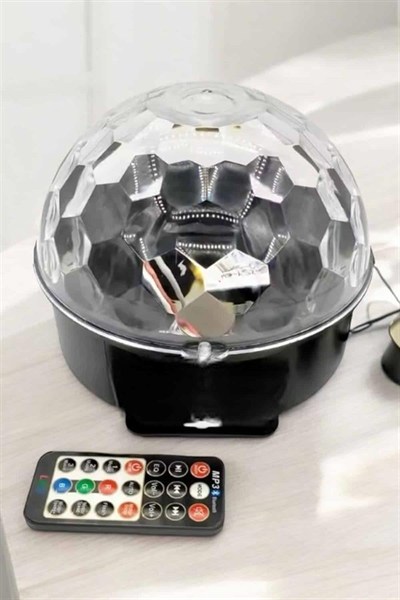 Bluetooth ve Uzaktan Kumandalı Çok Renkli Masaüstü Disko Topu