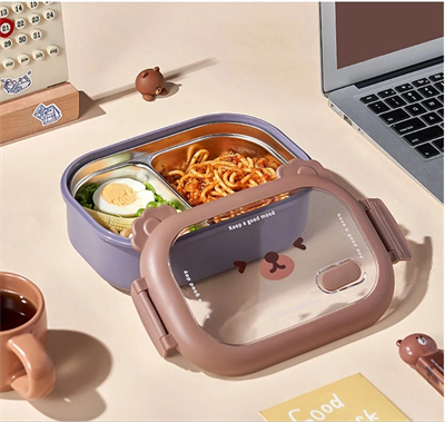 Bölmeli Paslanmaz Çelik Yemek Kutusu