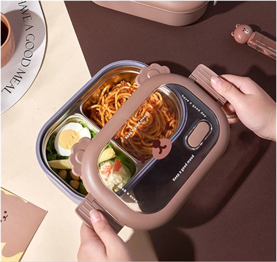 Bölmeli Paslanmaz Çelik Yemek Kutusu