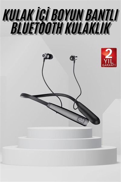 Boyun Askılı 100 Saat Kablosuz Kulaklık Göstergeli Bluetooth Kulaklık