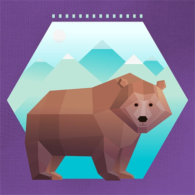 Boz Ayı Figürü Soyut Çalışma Kanvas Tablo 50 x 70