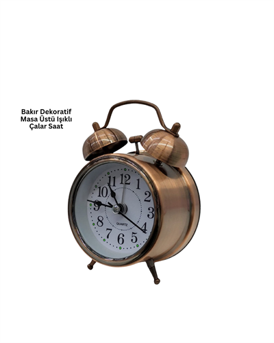 Bronz Metal Masa Saati