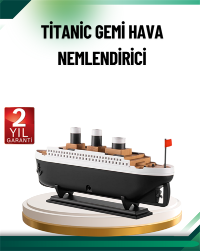 Buhar Efektli Titanik Gemi Oda Kokusu Difüzör LED Işıklı Nemlendirici