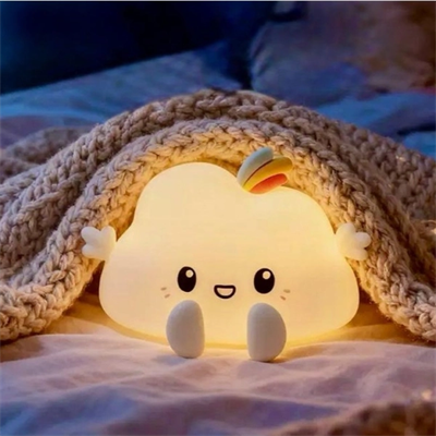 Bulut Tasarımlı Renk Değiştirebilen Dokunmatik Gece Lambası