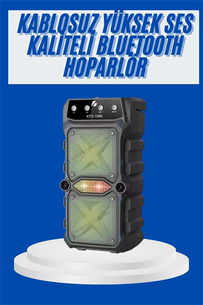 Büyük Boy Bluetooth Hoparlör Çoklu Bağlantı Çift Çıkışlı Taşınabilir Kesintisiz