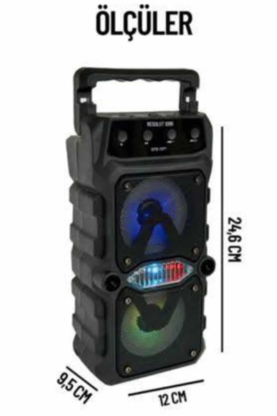 Büyük Boy Bluetooth Hoparlör Çoklu Bağlantı Çift Çıkışlı Taşınabilir Kesintisiz