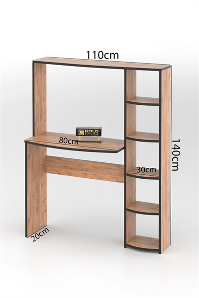 Çalışma Masası 5 Raflı Kitaplık Atlantik Çam