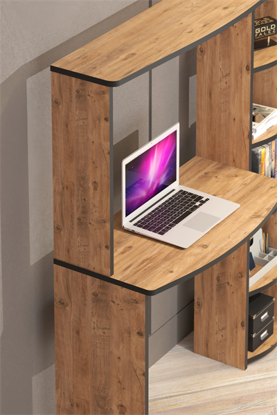 Çalışma Masası 5 Raflı Kitaplık Atlantik Çam