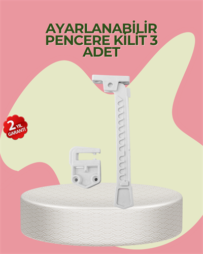 Cam Pencere Açılma Kontrol Kilidi Kolay Montaj 3’lü