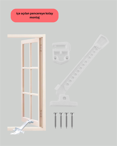 Cam Pencere Güvenlik Kilidi Açılma Sınırlayıcı Aparat 3 Adet