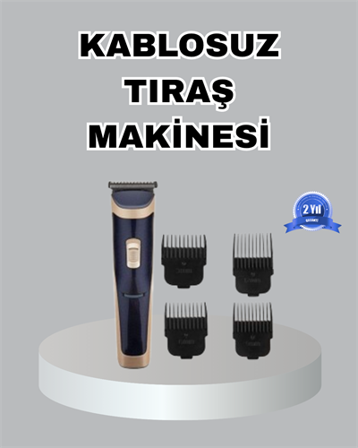 Çelik Bıçaklı Unisex Şarjlı Tıraş Makinesi – Sessiz Motor, Kablosuz ve Ayarlanabilir