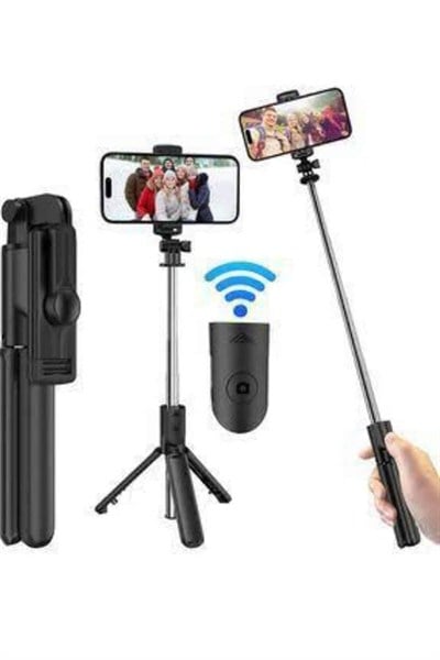 Cep Telefonu Tripod Standı Manyetik Selfie Sopa Bluetooth Uzaktan Kumandalı