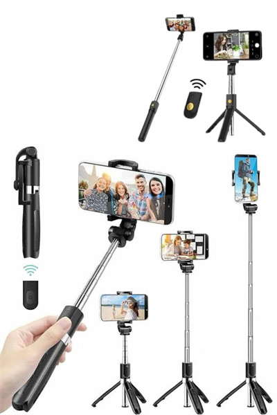 Cep Telefonu Tripod Standı Manyetik Selfie Sopa Bluetooth Uzaktan Kumandalı