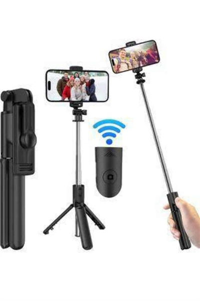 Cep Telefonu Tripod Standı Manyetik Selfie Sopa Bluetooth Uzaktan Kumandalı