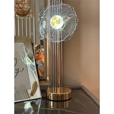Çiçek Tasarımlı LED Masa Lambası