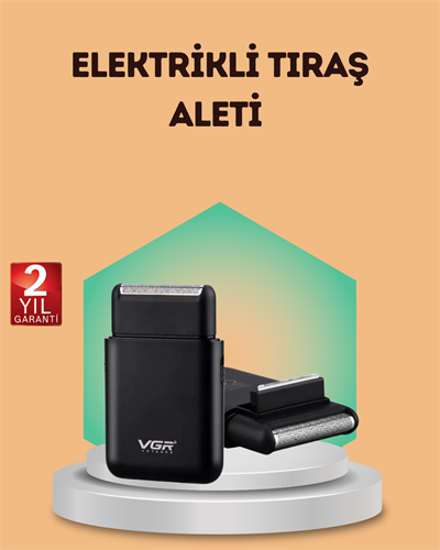 Çift Başlıklı Elektrikli Tıraş Makinesi | Suya Dayanıklı, Hafif ve Ergonomik