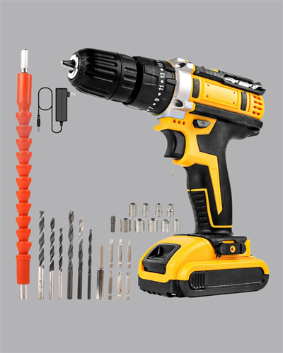 Çift Bataryalı Darbeli Şarjlı Matkap Seti – Metal Dişli, 24 Parça Aksesuar ve LED Işıklı