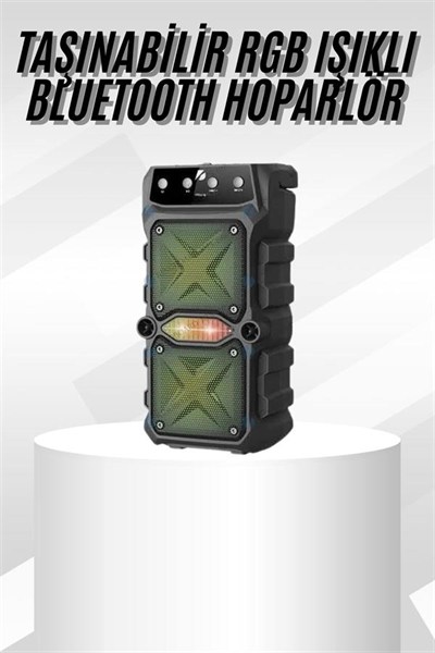 Çift Çıkışlı Güçlü Bataryalı Kablosuz Yüksek Ses Kaliteli Bluetooth Hoparlör