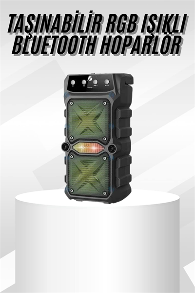Çift Çıkışlı Güçlü Bataryalı Kablosuz Yüksek Ses Kaliteli Bluetooth Hoparlör